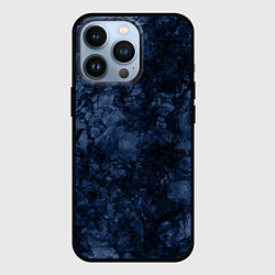 Чехол для iPhone 13 Pro Темно-синяя текстура камня, цвет: 3D-черный