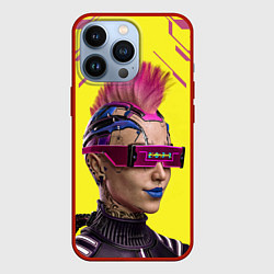 Чехол для iPhone 13 Pro CYBERPUNK 2077 КИБЕРПАНК Z, цвет: 3D-красный