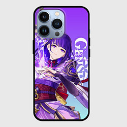 Чехол для iPhone 13 Pro Genshin Impact, Сёгун Райдэн, цвет: 3D-черный