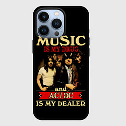 Чехол iPhone 13 Pro MUSYC IS MY DRUG and ACDC IS MY DEALER
