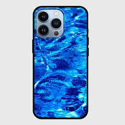 Чехол для iPhone 13 Pro Голубая Вода Текстура, цвет: 3D-черный