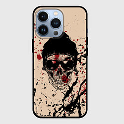 Чехол для iPhone 13 Pro Череп Хипстер Брызги Краски, цвет: 3D-черный