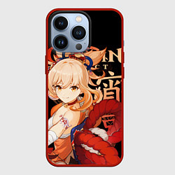 Чехол для iPhone 13 Pro Ёимия Genshin Impact, цвет: 3D-красный