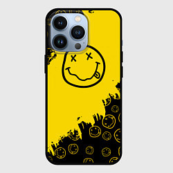 Чехол для iPhone 13 Pro Nirvana Smile Нирвана Рваный Паттерн, цвет: 3D-черный