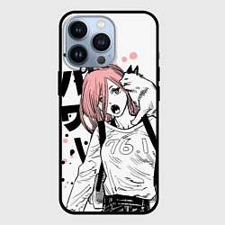 Чехол для iPhone 13 Pro Power с котиком - Chainsaw Man, цвет: 3D-черный