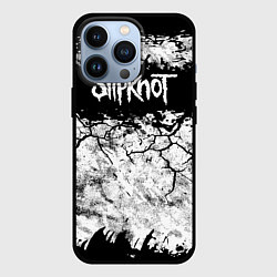 Чехол для iPhone 13 Pro Надпись Слипкнот Рок Группа ЧБ Slipknot, цвет: 3D-черный