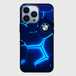 Чехол для iPhone 13 Pro BMW LOGO 3Д ПЛИТЫ ГЕОМЕТРИЯ, цвет: 3D-черный