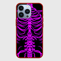 Чехол для iPhone 13 Pro Розовые кости, цвет: 3D-красный