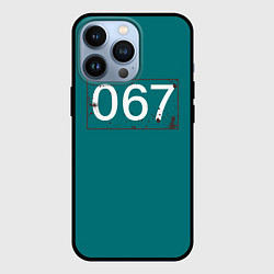 Чехол для iPhone 13 Pro Игрок в кальмара 067, цвет: 3D-черный