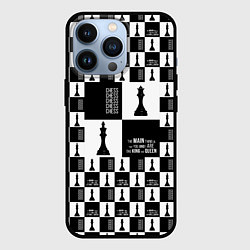 Чехол для iPhone 13 Pro Шахматы Король и королева 2022, цвет: 3D-черный