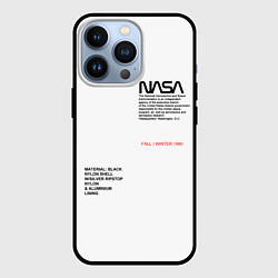 Чехол для iPhone 13 Pro NASA БЕЛАЯ ФОРМА, цвет: 3D-черный