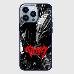 Чехол для iPhone 13 Pro BERSERK ЧБ БЕРСЕРК, цвет: 3D-тёмно-синий