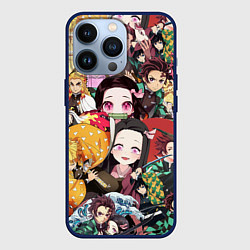 Чехол для iPhone 13 Pro КЛИНОК РАССЕКАЮЩИЙ СТИКЕРБОМБИНГ, цвет: 3D-тёмно-синий