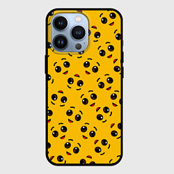 Чехол для iPhone 13 Pro FORTNITE BANANA FACE PATTERN ФОРТНАЙТ ЛИЦО БАНАНА, цвет: 3D-черный