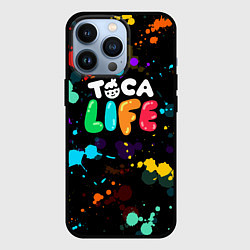 Чехол для iPhone 13 Pro TOCA BOCA RAINBOW PAINTS ТОКА БОКА РАДУЖНЫЕ КРАСКИ, цвет: 3D-черный