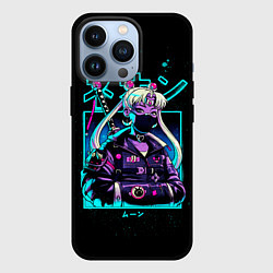 Чехол для iPhone 13 Pro Сейлор Мун неон, цвет: 3D-черный