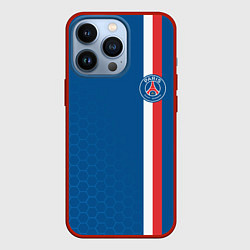 Чехол для iPhone 13 Pro PSG SPORT STRIPES UNIFORM, цвет: 3D-красный