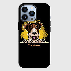 Чехол для iPhone 13 Pro Фокстерьер Fox terrier, цвет: 3D-черный