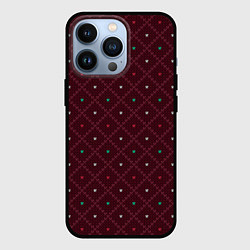 Чехол для iPhone 13 Pro Knitted Texture, цвет: 3D-черный