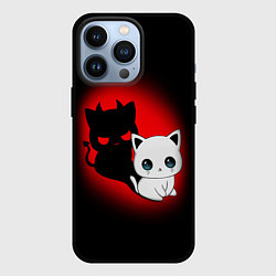 Чехол для iPhone 13 Pro КОТИК ДЬЯВОЛ KITTY DEVIL, цвет: 3D-черный