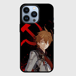 Чехол для iPhone 13 Pro ТАРТАЛЬЯ СНЕЖНАЯ ЧЕРНЫЙ, цвет: 3D-черный