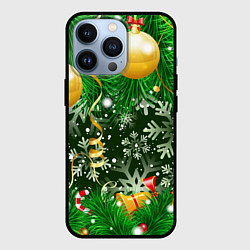 Чехол для iPhone 13 Pro Новогоднее Настроение Елка, цвет: 3D-черный