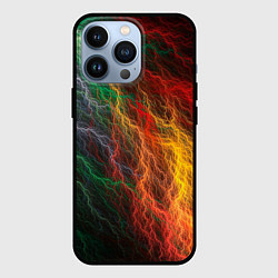 Чехол для iPhone 13 Pro Цветной разряд, цвет: 3D-черный