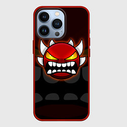 Чехол для iPhone 13 Pro Geometry Dash: Red Demon, цвет: 3D-красный