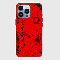 Чехол для iPhone 13 Pro God of War Брызги крови, цвет: 3D-красный
