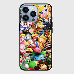 Чехол для iPhone 13 Pro SUPER SMASH BROS ГЕРОИ ИГРЫ, цвет: 3D-черный