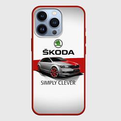 Чехол для iPhone 13 Pro Skoda Rapid Sport, цвет: 3D-красный