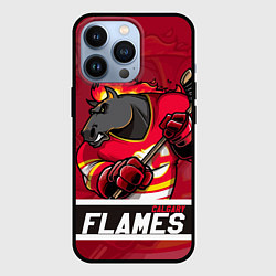 Чехол для iPhone 13 Pro Калгари Флэймз, Calgary Flames, цвет: 3D-черный