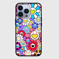 Чехол для iPhone 13 Pro Цветы Takashi Murakami, цвет: 3D-черный