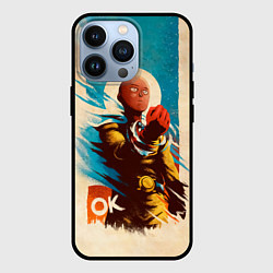 Чехол для iPhone 13 Pro One Punch-Man Эпичный Сайтама, цвет: 3D-черный