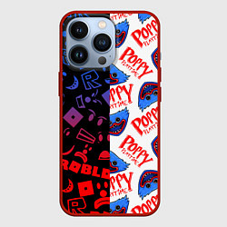 Чехол для iPhone 13 Pro ROBLOX x POPPY PLAYTIME РОБЛОКС ПОППИ ПЛЕЙТАЙМ, цвет: 3D-красный