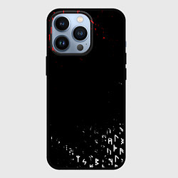 Чехол для iPhone 13 Pro КРАСНО БЕЛЫЕ РУНЫ, цвет: 3D-черный