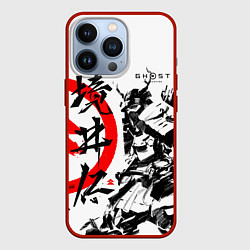 Чехол для iPhone 13 Pro Ghost of Tsushima Самурай, цвет: 3D-красный