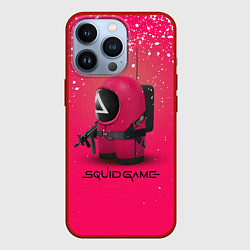 Чехол для iPhone 13 Pro Among Us x Squid Game, цвет: 3D-красный