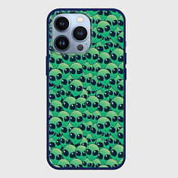 Чехол для iPhone 13 Pro Инопланетяне НЛО, цвет: 3D-тёмно-синий