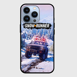 Чехол для iPhone 13 Pro SnowRunner Гонки по бездорожью, цвет: 3D-черный