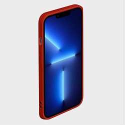 Чехол для iPhone 13 Pro Геометрия Души blue theme, цвет: 3D-красный — фото 2