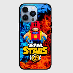 Чехол для iPhone 13 Pro ГРОМ БРАВЛ СТАРС, GROM BRAWL STARS ОГОНЬ, цвет: 3D-черный