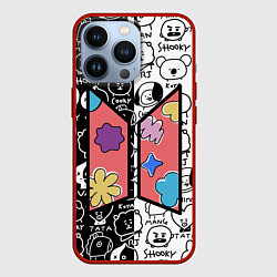 Чехол для iPhone 13 Pro Permission To Dance SPLIT BT21, цвет: 3D-красный