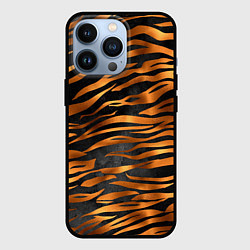 Чехол для iPhone 13 Pro В шкуре тигра, цвет: 3D-черный