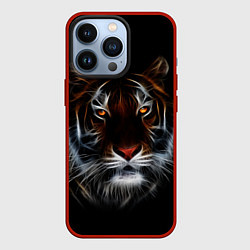 Чехол для iPhone 13 Pro Тигр в Темноте Глаза Зверя, цвет: 3D-красный