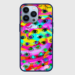 Чехол для iPhone 13 Pro Психоделические взгляды, цвет: 3D-тёмно-синий