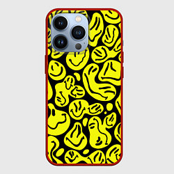 Чехол для iPhone 13 Pro The Смайлики, цвет: 3D-красный