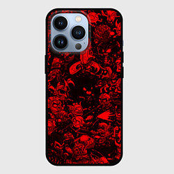 Чехол для iPhone 13 Pro DOTA 2 HEROES RED PATTERN ДОТА 2, цвет: 3D-черный