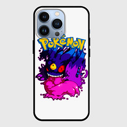 Чехол для iPhone 13 Pro Mega Gengar - Pokemon GO, цвет: 3D-черный