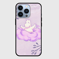 Чехол для iPhone 13 Pro Муми-тролль и счастливое облако, цвет: 3D-черный
